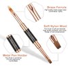 Etercycle Double-Ended Acrylic Nail Art Brushes Set, Gel Polish Nail Art Design Pen Painting Tools Nail Art Liner Brush and Nail Dotting Pen for Acrylic Application Salon at Home DIY Manicure