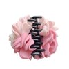 Fodattm 2PCS Women Flower Hair Clips Hair Claw Elegant Beauty Ribbon Jaw Clip Headwear Hair Jewelry (Pink/Purple)