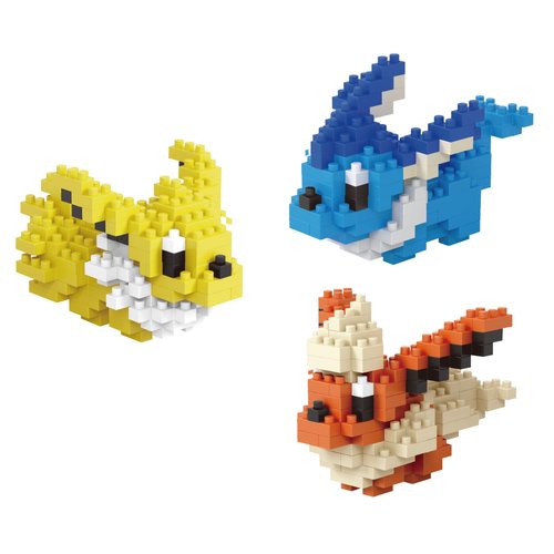 EBTY DREAMS Inc. - Set of 3 Jolteon, Vaporeon, Flareon Educational DIY Model Mini Building Blocks