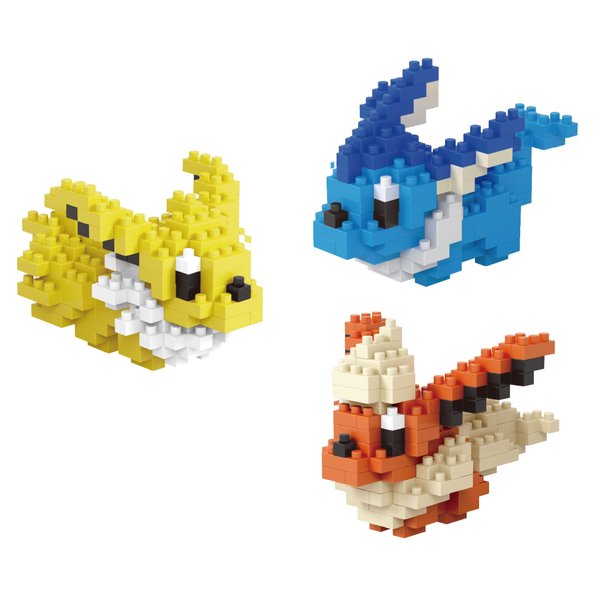 EBTY DREAMS Inc. - Set of 3 Jolteon, Vaporeon, Flareon Educational DIY Model Mini Building Blocks