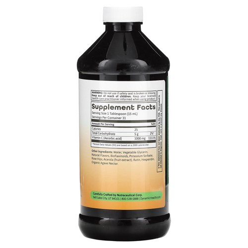 Liquid Vitamin C - Reduced Bot : 10039: Liq, Citrus (Btl-Plastic) 1000mg 16oz