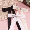 Canitor Hair Bows for Women Hair Ribbons with Metal Alligator Clips Coquette Bows Preppy Teen Girl Gifts Trendy Stuff Cute Hair Accessories Aesthetic Things (black,beige,white)
