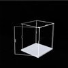 Openable Clear Acrylic Display Case-Assemble Countertop Box with White Base,Dustproof Protection Showcase for Action Figures Toys Collectibles (15x15x25cm/6x6x10inch)