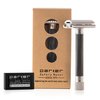 The Parker Variant Adjustable Double Edge Safety Razor, Customize your Shave with a Turn of the Dial from Mild to Aggressive - 5 Blades Included (GRAPHITE GRAY)