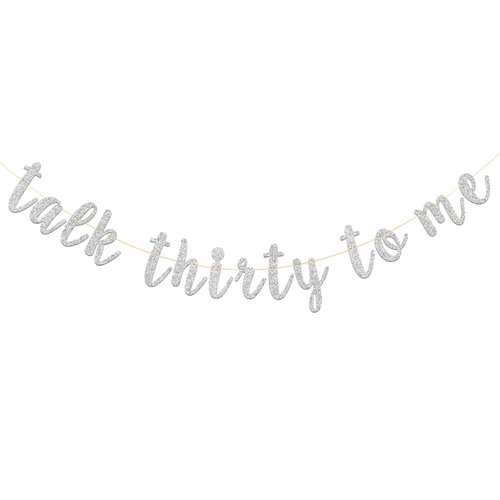 RoadSea Talk Thirty to Me Banner - 30th Birthday Party Garland Supplies- Thirty Birthday Party De...