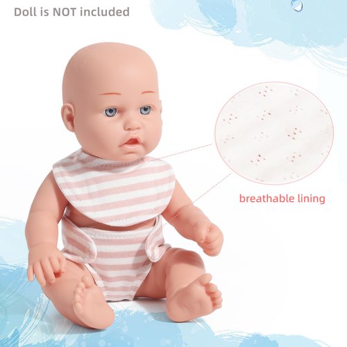 eDollable Realistic Baby Doll Accessories Set Toys for 12 inch Dolls Includes Doll Potty, Bib,Pacifier,Diaper and Feeding Bottle Perfect for Kids, Toddlers, and Girls