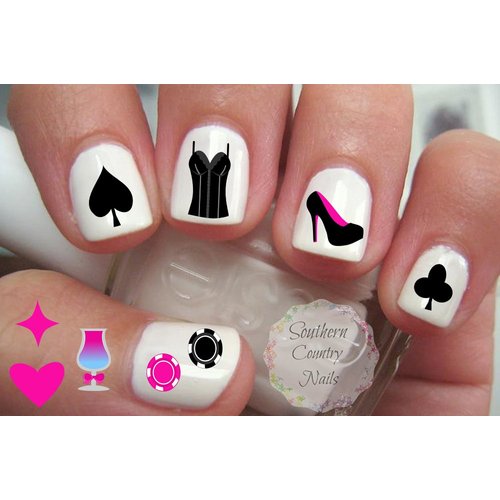 Bachelorette Vegas Nail Art Decals