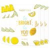 FACETORY Be Bright Be You Illuminating Foil Sheet Mask with Vitamin C - Moisturizing, Revitalizing, and Illuminating Face Mask, Great for All Skin Types (Pack of 5)