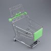 Mini Shopping Cart Miniature Supermarket Handcart Shopping Utility Cart Storage Toy for Kids - Green