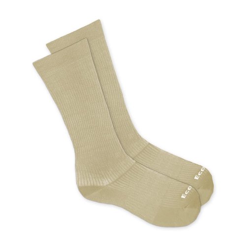 Ecosox Bamboo Graduated Knee High Mild Compression Socks for Men & Women | Improves Blood Circulation | Reduces Swelling | Odor (Medium - Tan)