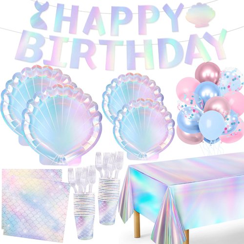 Mermaid Birthday Party Decorations 118Pcs Under The Sea Party Decorations Mermaid Party Supplies ...