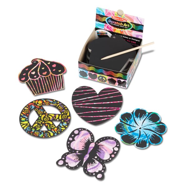 Melissa & Doug Scratch Art Friendship Mini Notes (125) With Wooden Stylus - Color Scratch Art Mini Notes, Party Favors, Stocking Stuffers, Arts And Crafts For Kids