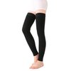 TOFLY® Medical Thigh High Compression Socks Footless for Women & Men, Opaque Support Hose, 15-20mmHg Graduated Compression Stockings with Silicone Band for Varicose Veins, Edema, DVT, 1 Pair Black 2XL