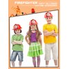 Cotiny 24 Pack Kids Firefighter Helmet Novelty Cosplay Hats for Kids Firefighter Party Halloween Costume Accessories
