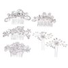 inSowni 32 Pack Silver Wedding Hair Side Combs+U-shaped & Twist Bridal Hair Pins Pieces Accessories Rhinestone Pearls for Women Girls Brides Bridesmaids