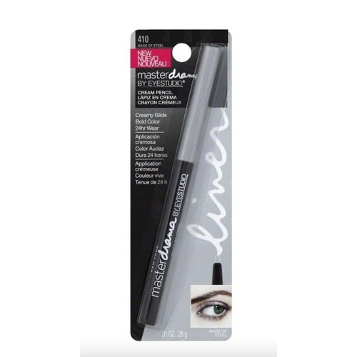 Eye Studio Master Drama Cream Pencil Eyeliner 410 MADE OF STEEL 0.01 oz ~ Bold, Smudge-Proof, 24-Hour Long-Wear for Intense Eye Definition