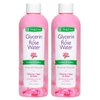 De La Cruz Rose Water and Glycerin for Face - Rosewater Facial Toner and Moisturizer for Skin and Hair 8 fl oz (236 mL) - 2 Bottles