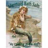 Mermaid Bath Salts Small Size Metal Sign 8" x 6" (og 2015)
