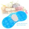 Yosoo Health Gear Shower Foot Scrubber Massager, Blue Silicone Foot Massage Cleaner Bath Shower Foot Massage Mat Pad with Pumice Scrub Stone Bathing Aid Foot Massage Exfoliating Foot Cleaner