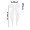 White Hair Clips for Girls Women Bowknot Hair Clip Hair Accessories for Women Girls Long Hair Bows for Women French Barrette Hair Clip for Women Tassel Ribbon Bowknot Hair Bridal Bow for Hair