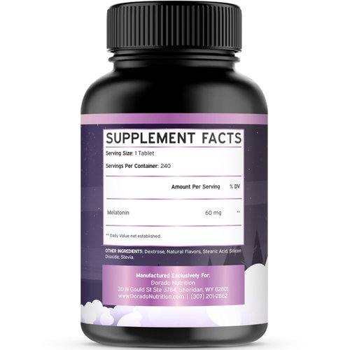 Melatonin 60mg Tablets for Adults (240 Count) - Fast Dissolve Tablets with 60mg of Melatonin Per Tablet - Gluten-Free, Non-GMO, 100% Vegetarian, & Great Tasting - Mixed Berry Flavor - 240 Tablets