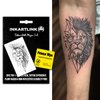 INKARTLINK Temporary Tattoos, Semi Permanent Tattoos, Adult Art Designs, Waterproof Temporary Tattoos, Party Favors, Tattoo Stickers Realistic, No Adhesive, Lasts 1-2 Weeks (Lion)