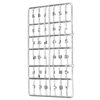Doll House Letters Numbers, 1/12 Miniature Front Door Furniture Numbers Door Accessory(Silver)