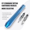 OFEYLE 109 Wireless Tattoo Pen Machine Rotary Tattoo Gun with 2PCS Replaceble Batteries Coreless Motor Digital Display Cartridge Battery Pen Permanent Makeup Tattoo Supply for Tattoo Artist (Blue)