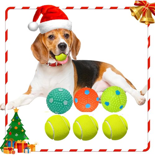 YEEGO DIRECT Tennis Balls for Dogs, 2 Inch Dog Tennis Balls,Interactive Dog Toys Mini Dog Balls for Small and Medium Dogs,Also for Automatic Ball Launcher for Dogs Exercise Training (6 PCS)-Orange