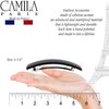 Camila Paris CP1476 French Hair Barrette Clip for Girls, Rubberized Automatic Clasp Strong Hold Grip Hair Clips for Women, No Slip and Durable Styling Girls Hair Accessories, Made in France
