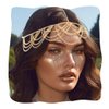 JAKAWIN Boho Tassel Head Chain Jewelry Gold Festival Costume Headdress Egyptian Headpiece for Women (C)