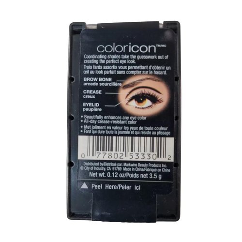 Coloricon Eyeshadow Trio 333 I Got Good Jeans 0.12 oz ~ Coordinated Blue & Gold Shades, Crease-Resistant