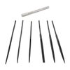 Excel Blades Hardened Alloy Strength Steel - Mini Needle File Set Includes Flat, Flat Warding, Square, Triangular, Round, and Half-Round File With American Made Aluminum Handle