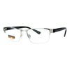 Multi Focus Progressive Reading Glasses 3 Powers in 1 Rectangle Silver +1.75