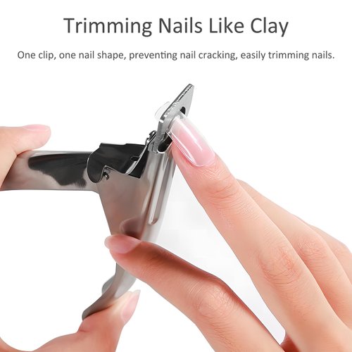 2-Pack Professional Acrylic Nail Clippers Durable Stainless Steel, Titanium-Coated for Manicure & Pedicure, Versatile for All Nail Types, Ideal Gift for Nail Art Enthusiasts (Black & Silver)