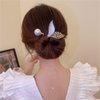 Ins Style Elegant Lazy Hair Curler, French Twist Hair Bun Maker, Lazy Flower Hairpin,Rhinestone Hand-Embroidered Flower Hair Accessory (Fish Tail)