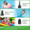 PULIDIKI Air Pump Electric Air Pump for Inflatables Air Mattress Pump with 3 Nozzles Inflator/Deflator Portable Quick Air Pump for Camping Air Mattress Bed, Air Sofa, Pool Toys AC/DC (50W)