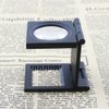 Rongon Pocket Folding Magnifier 10X 28mm Mini Magnifying Glass Loupe Three-Folding Magnifier Reading Magnifiers Lens with Scale for Coins Textile Optical Jewelry Tool (1 Pcs)