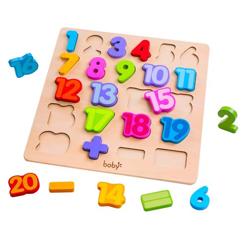 Wooden Number Puzzle Toys, ABC Letter & Number Puzzle for Toddlers 1 2 3 Year Old, Preschool Learning Toys for Kids, Educational Name Puzzle Gift for Boys and Girls (Number Puzzle)