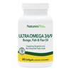 Natures Plus Ultra Omega 3 6 9-1200 mg, 60 Softgels - Borage Oil, Fish Oil, Flax Oil Supplement, Gluten-Free - 60 Servings