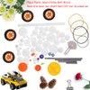 Walfront 78Pcs Gear Package Kit Motor Gears Kits Plastic Spindle Worm Gear Set Robot Gear Pulley Shaft Belt Assembly for Robot Toy Automobile Cars DIY Kit Including Axle Tire Gear Bushings Rack
