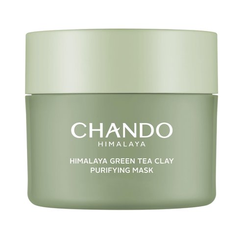 CHANDO HIMALAYA Green Tea Clay Purifying Mask 100g/3.53oz, Pore Clearing Clay Mask with Green Tea Extract and Portulaca Extract, Oil Control Mask for Oily, Combination Skin
