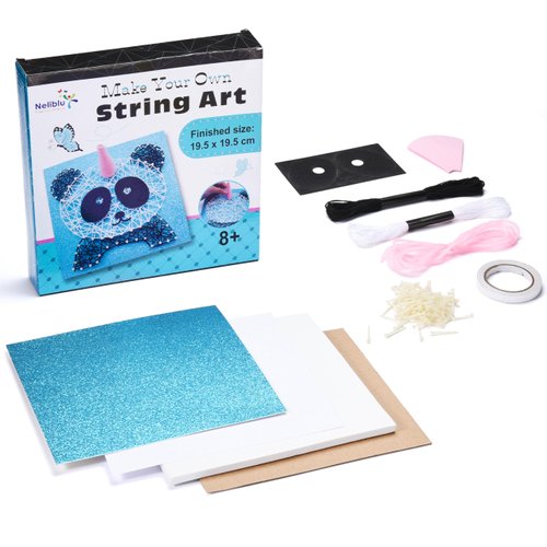 Neliblu Amazaque DIY String Art - 3D String Art Canvas Supplies - Craft Kit for Kids - Arts and Crafts Projects - String Art Kits for Kids and Adults - Family Bonding Activity - Peace String Art