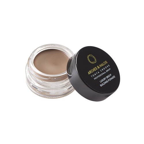 Arches & Halos Luxury Brow Building Pomade - Warm Brown - Tinting Brow Definer for Sculpting and Shaping Eyebrows - Soft, Smudge-Proof, Silky Texture - Lightweight Cream and Gel Blend - 0.016 oz