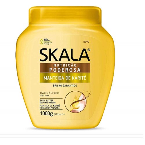 Skala Brazilian Hair Treatment Cream Shea Butter 35oz | Creme de Tratamento Manteiga de Karité 1kg