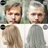 Fvquhvo Instant Silver Gray Hair Color Shampoo (3 in 1), 16.9 Fl Oz, Long Lasting,Unscented,Natural Dye Shampoo for Women Men