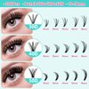 Lash Clusters Diy Eyelash Extensions Individual Lashes Cluster Wispy D Curl Eyelashes Extension Clusters Fluffy Natural 300pcs False Lashes(PP304050,D-Mix10-18mm)