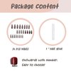BABALAL Stiletto Press on Nails Long Fake Nails Black Red Glue on Nails Almond Acrylic Nails with Goth Design Stick on Nails for Women and Girls 24Pcs