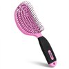 NuWay 4HAIR DoubleC U.S. Patented Double Curved Detangling Brush (Rose Pink)