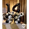 Black 14 Number Balloons, 40 Inch Giant Number 14 Balloons Foil Mylar Helium Black Number Balloons for 14th Birthday Party Supplies Anniversary Event Celebration Decorations